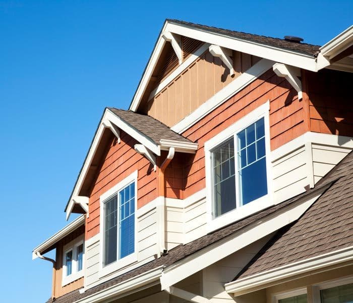 close up of roof and windows